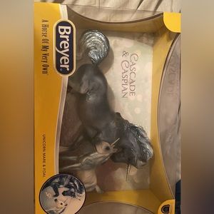 Breyer Horse- Unicorn mare and foal never opened have it sitting on a self